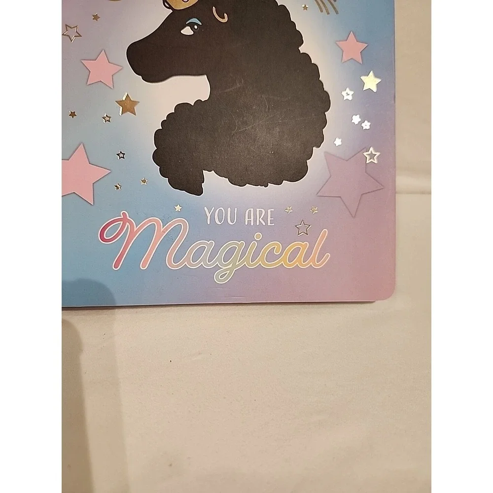 Afro Unicorn You are Unique Lined journal notebook with over 60 stickers